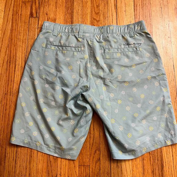 William Murray Shorts Mens 34 All Over Print Green Golf Performance Floral - Picture 4 of 9